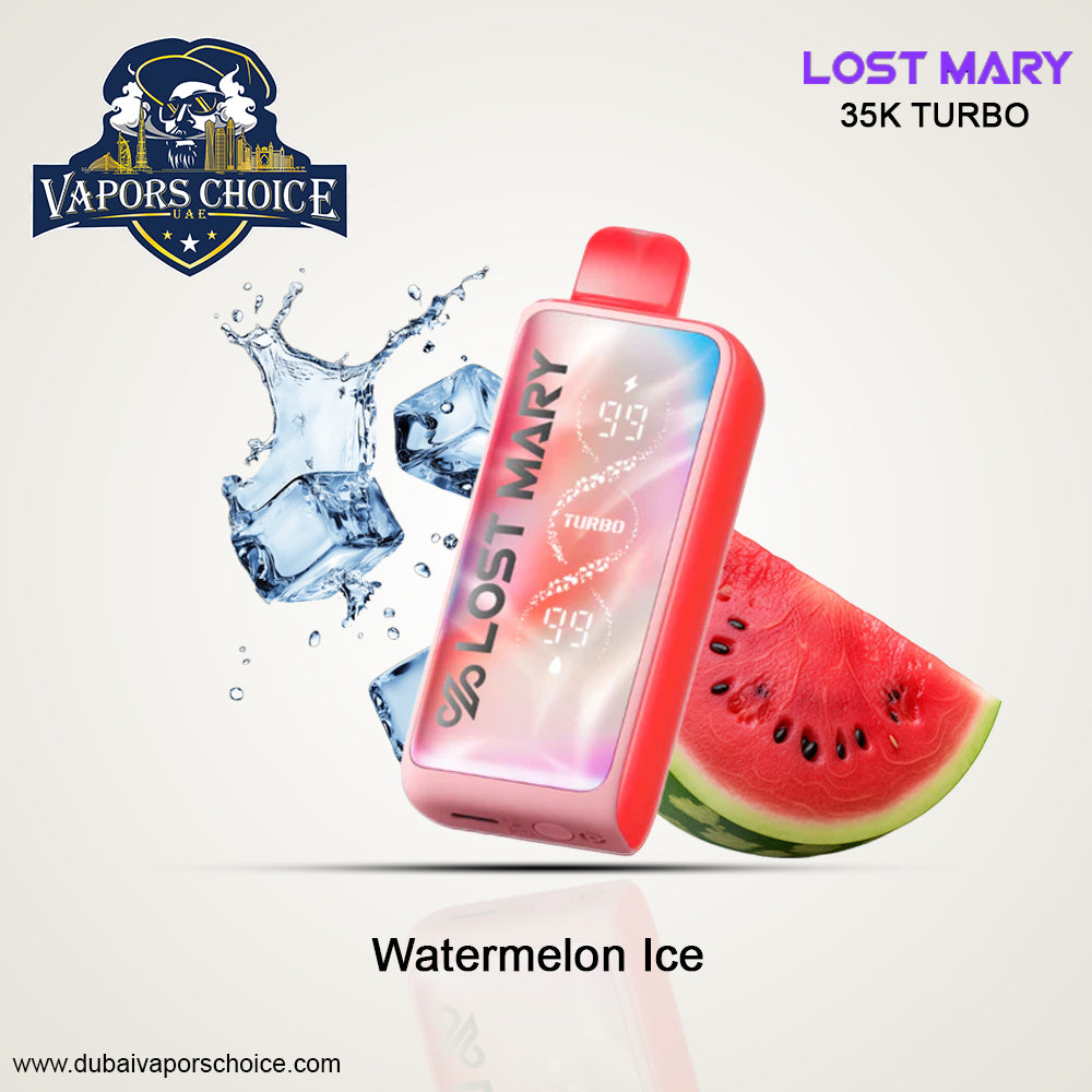 LOST MARY 35K Puffs Disposable Vape MT35000 TURBO 50mg Watermelon Ice UAE Abu Dhabi & Al Sharjah